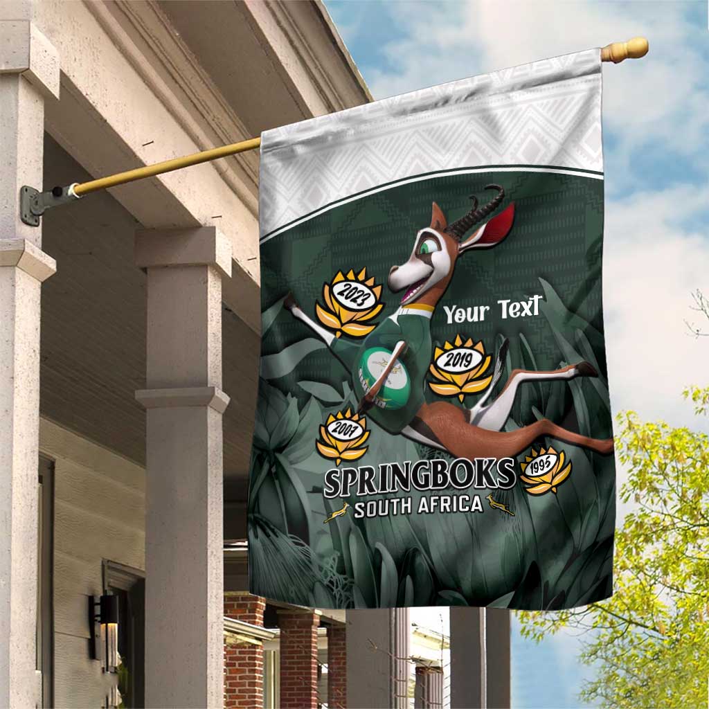 Custom South Africa Rugby Garden Flag Springboks 4th Champions World Cup Proud Bokke LT14