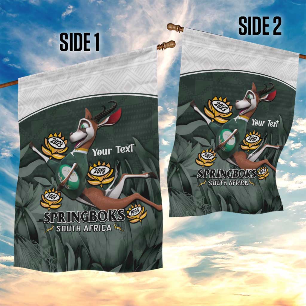 Custom South Africa Rugby Garden Flag Springboks 4th Champions World Cup Proud Bokke LT14