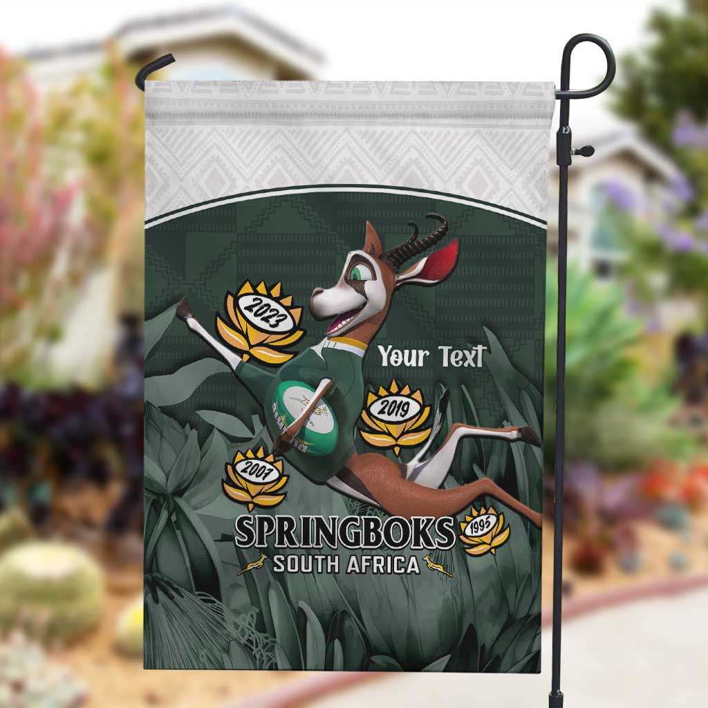 Custom South Africa Rugby Garden Flag Springboks 4th Champions World Cup Proud Bokke LT14
