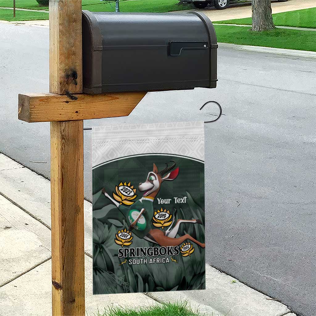 Custom South Africa Rugby Garden Flag Springboks 4th Champions World Cup Proud Bokke LT14