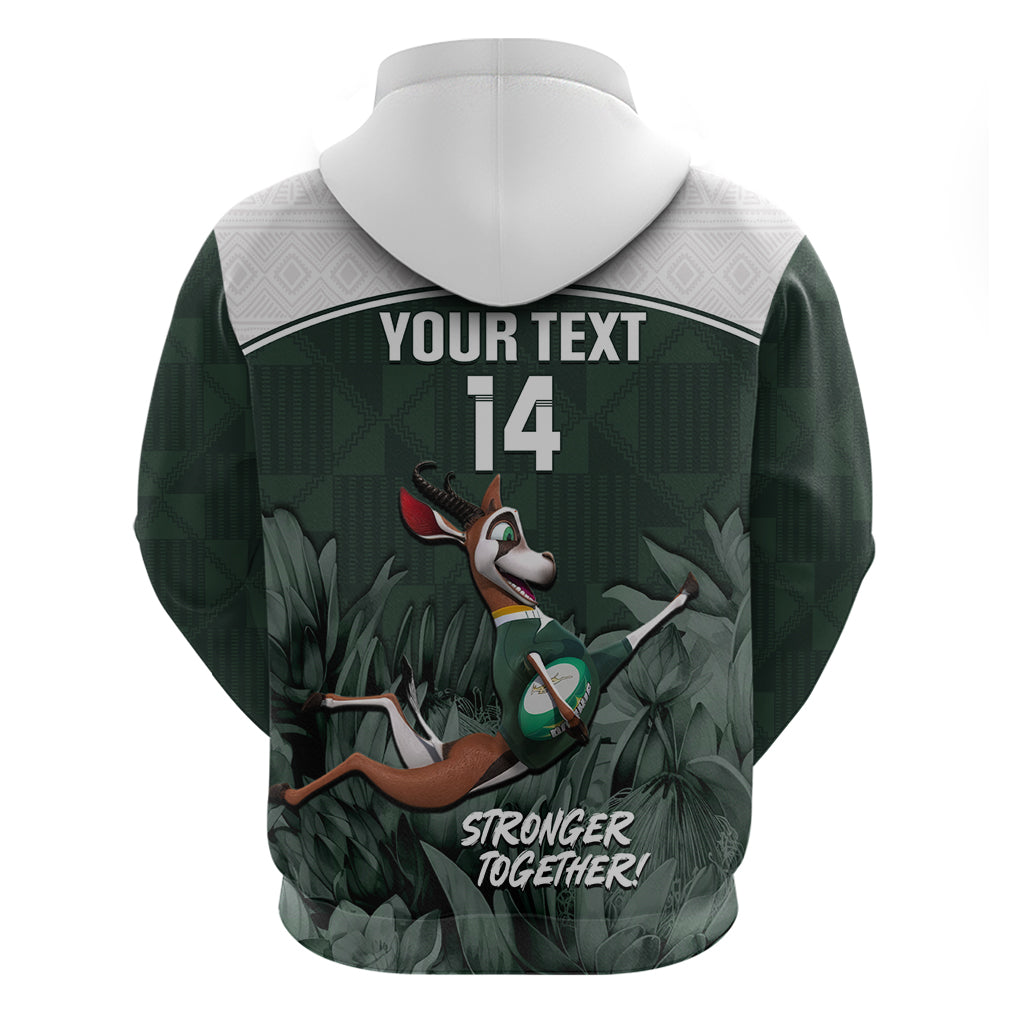 Custom South Africa Rugby Hoodie Springboks 4th Champions World Cup Proud Bokke LT14