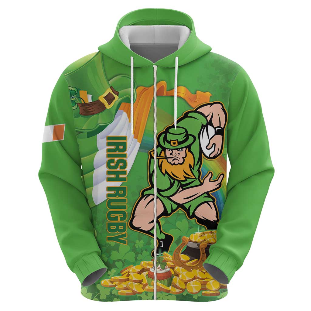 Personalised Ireland Rugby 2025 Hoodie Irish Leprechaun Saint Patrick's Day LT14