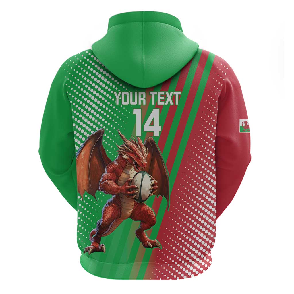 Custom Wales Rugby 2025 Hoodie Go Welsh Dragon Sporty Style LT14