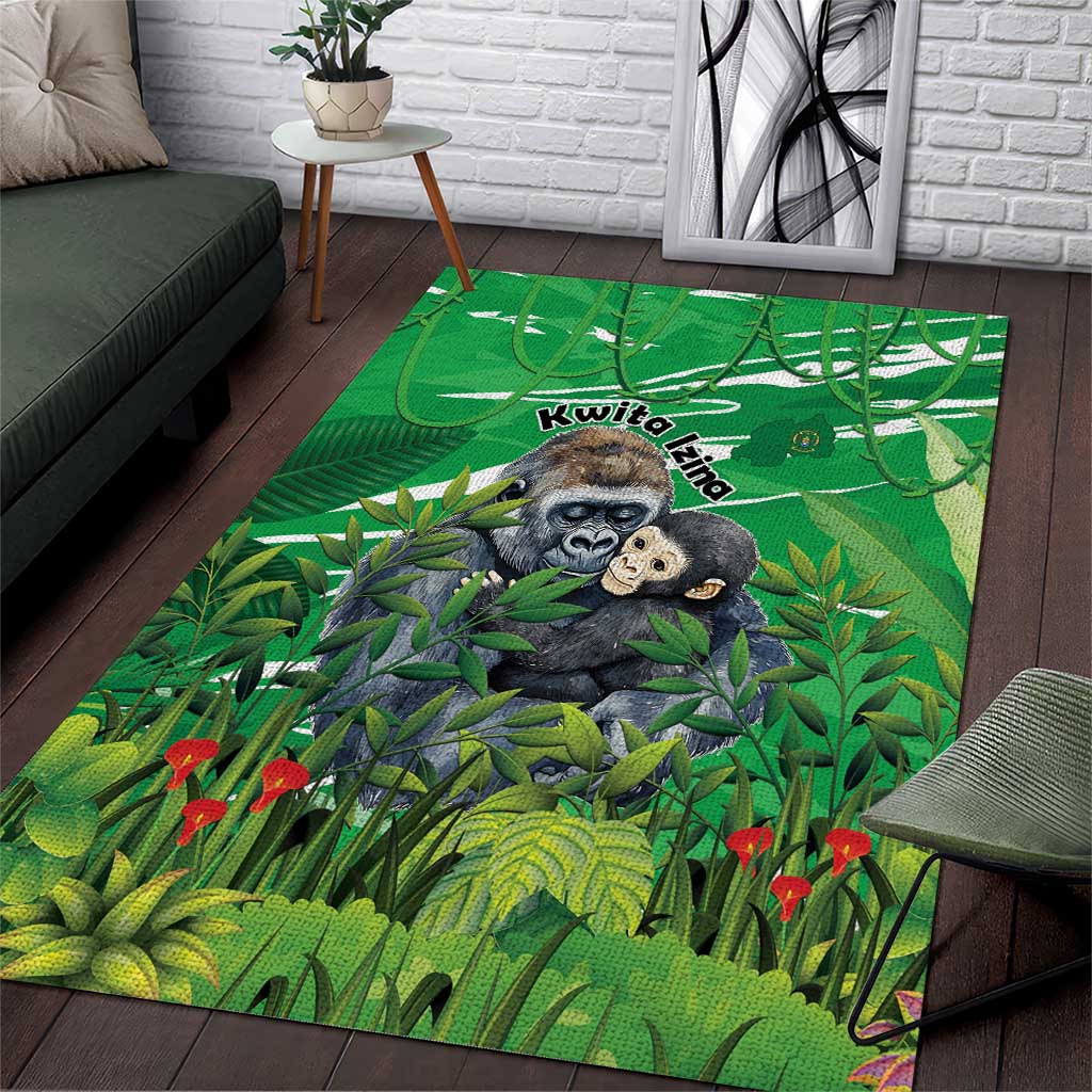 Rwanda Kwita Izina 2025 Area Rug Gorilla Naming Day LT15