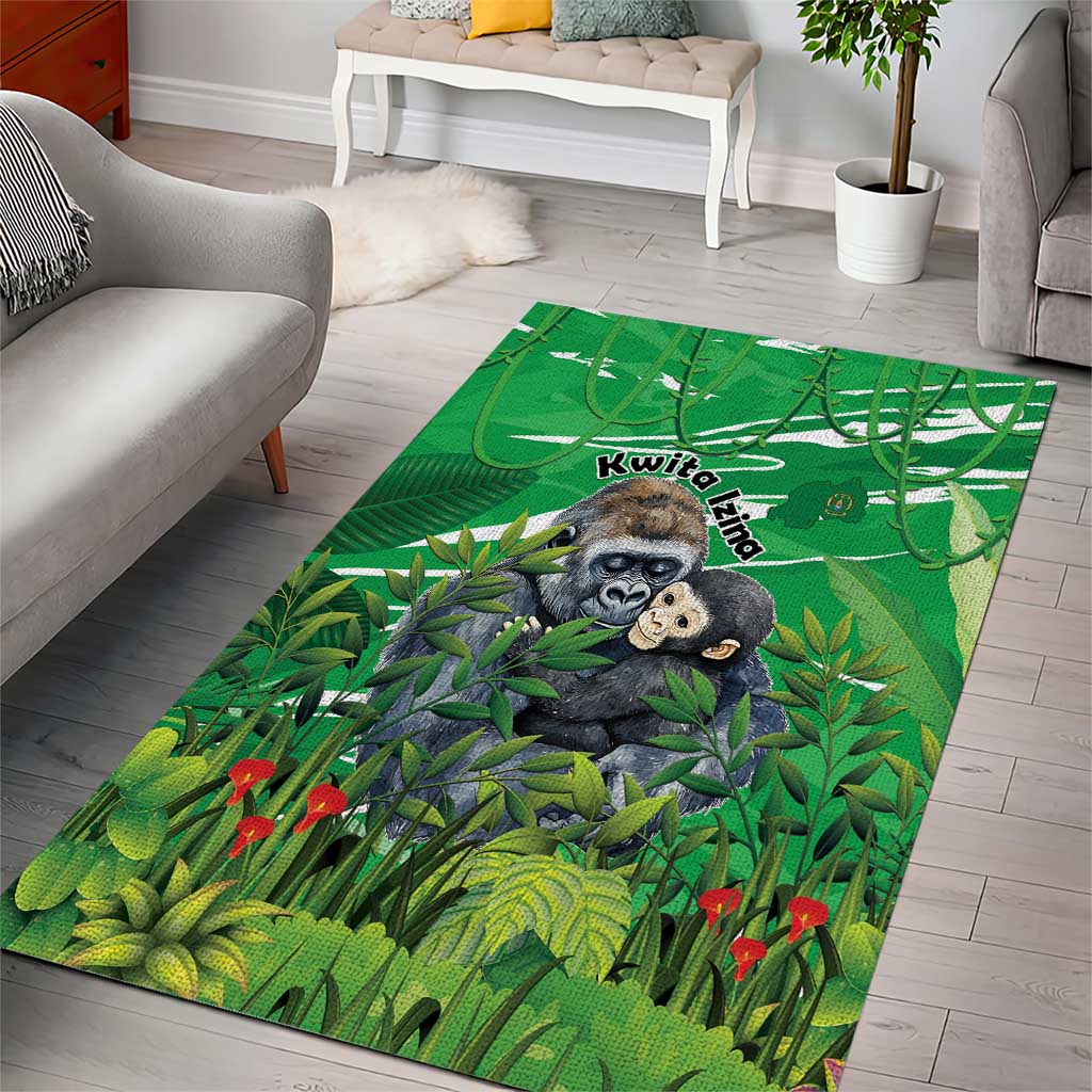 Rwanda Kwita Izina 2025 Area Rug Gorilla Naming Day LT15