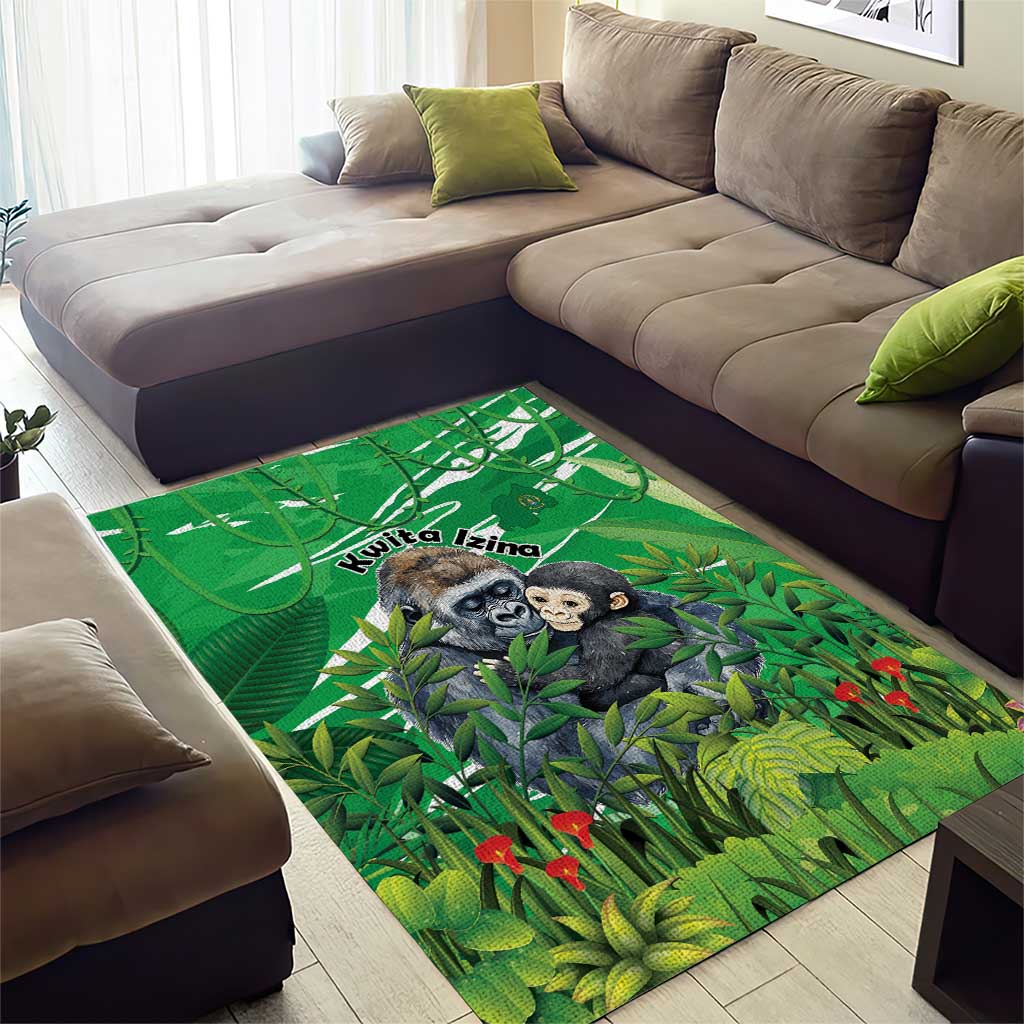 Rwanda Kwita Izina 2025 Area Rug Gorilla Naming Day LT15