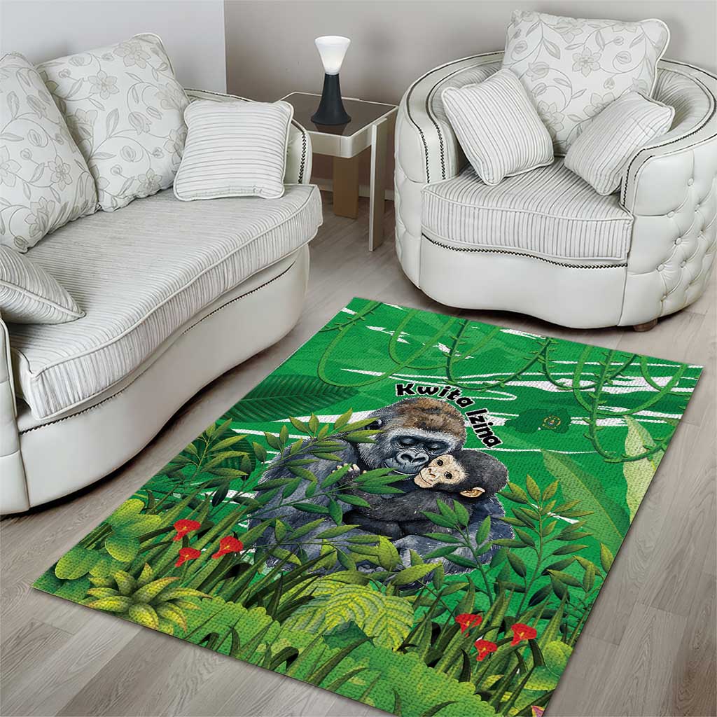 Rwanda Kwita Izina 2025 Area Rug Gorilla Naming Day LT15