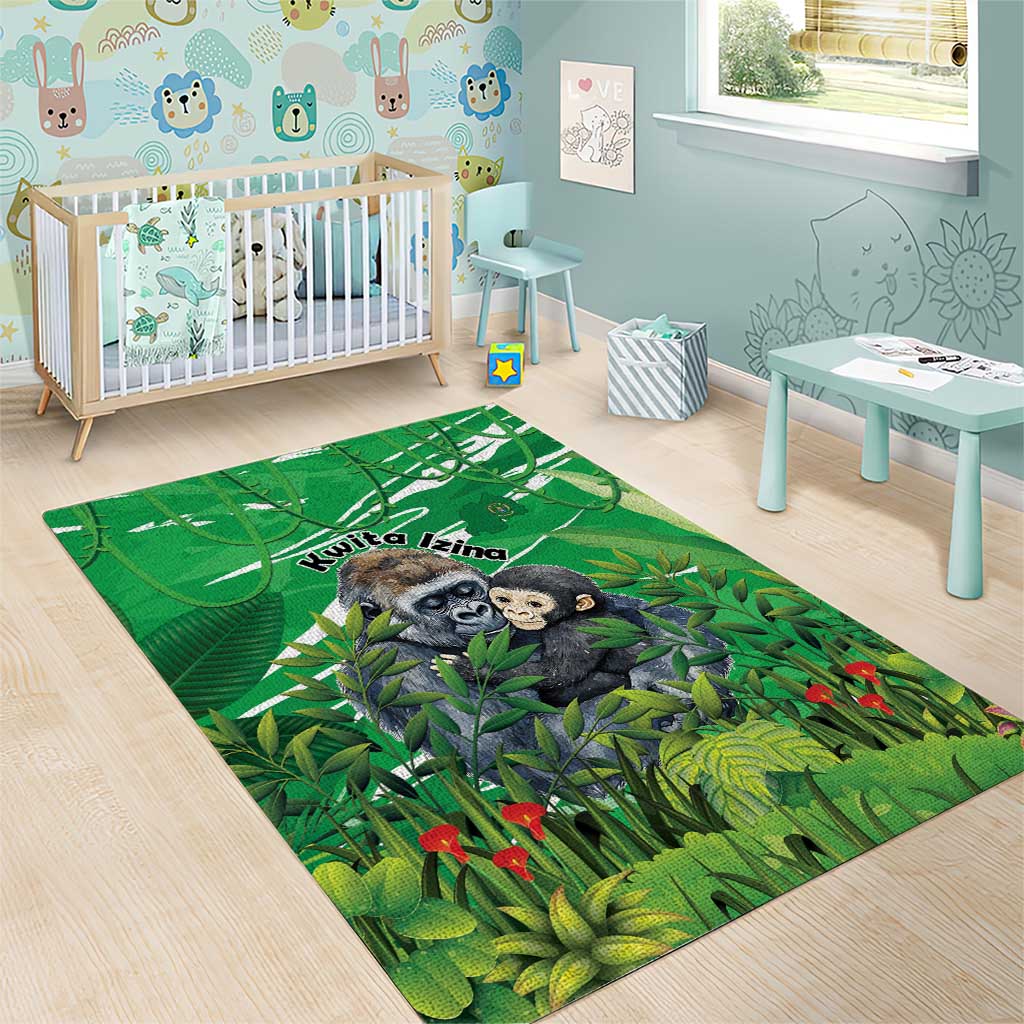 Rwanda Kwita Izina 2025 Area Rug Gorilla Naming Day LT15