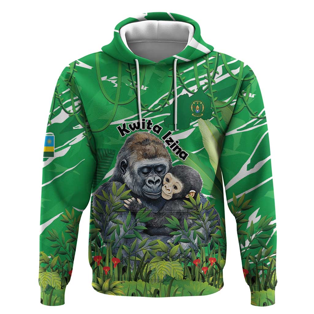 Personalized Rwanda Kwita Izina Hoodie Name a Gorilla - Save a Species LT15