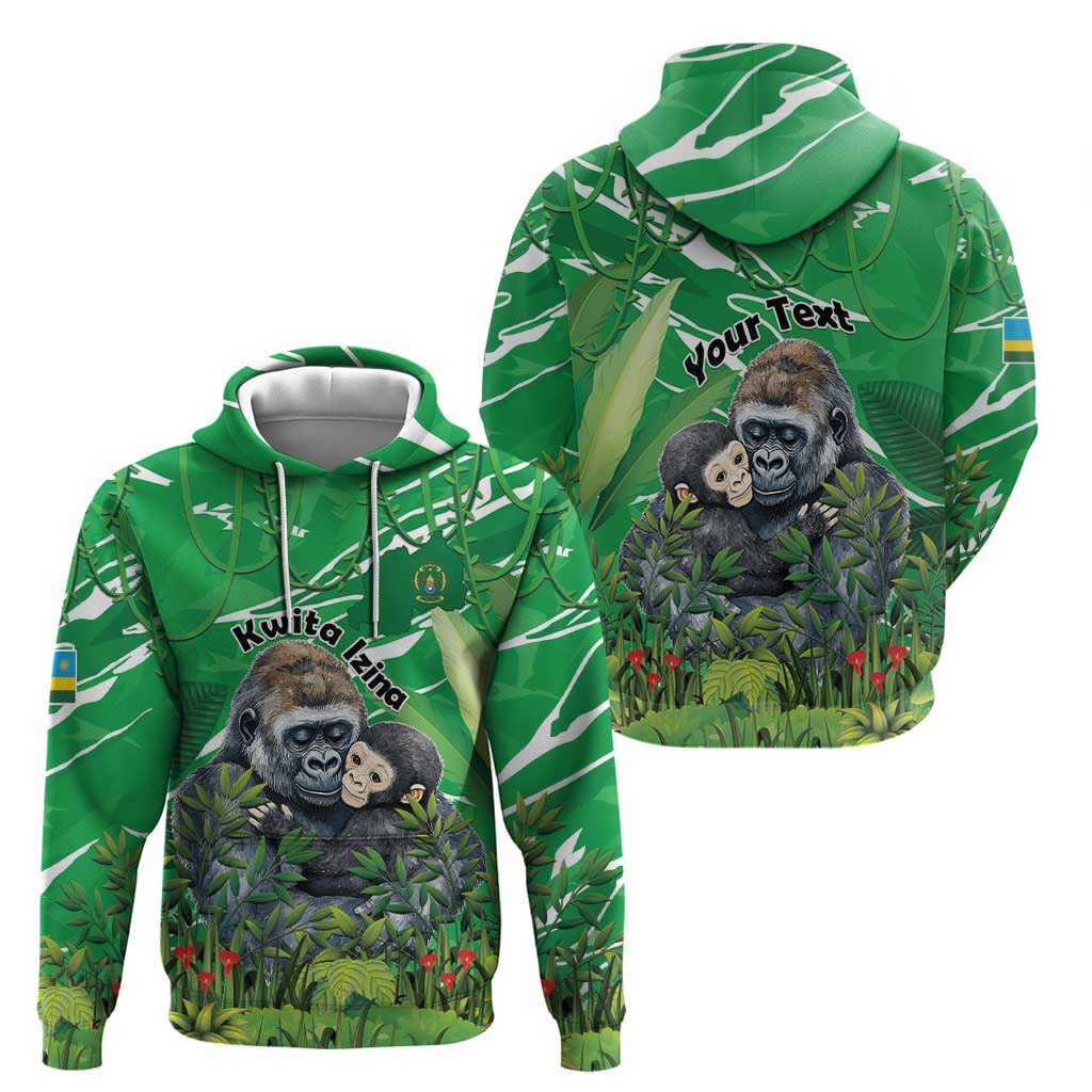 Personalized Rwanda Kwita Izina Hoodie Name a Gorilla - Save a Species LT15