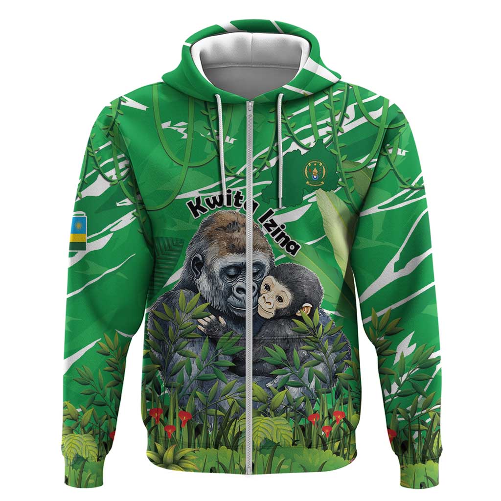 Personalized Rwanda Kwita Izina Hoodie Name a Gorilla - Save a Species LT15