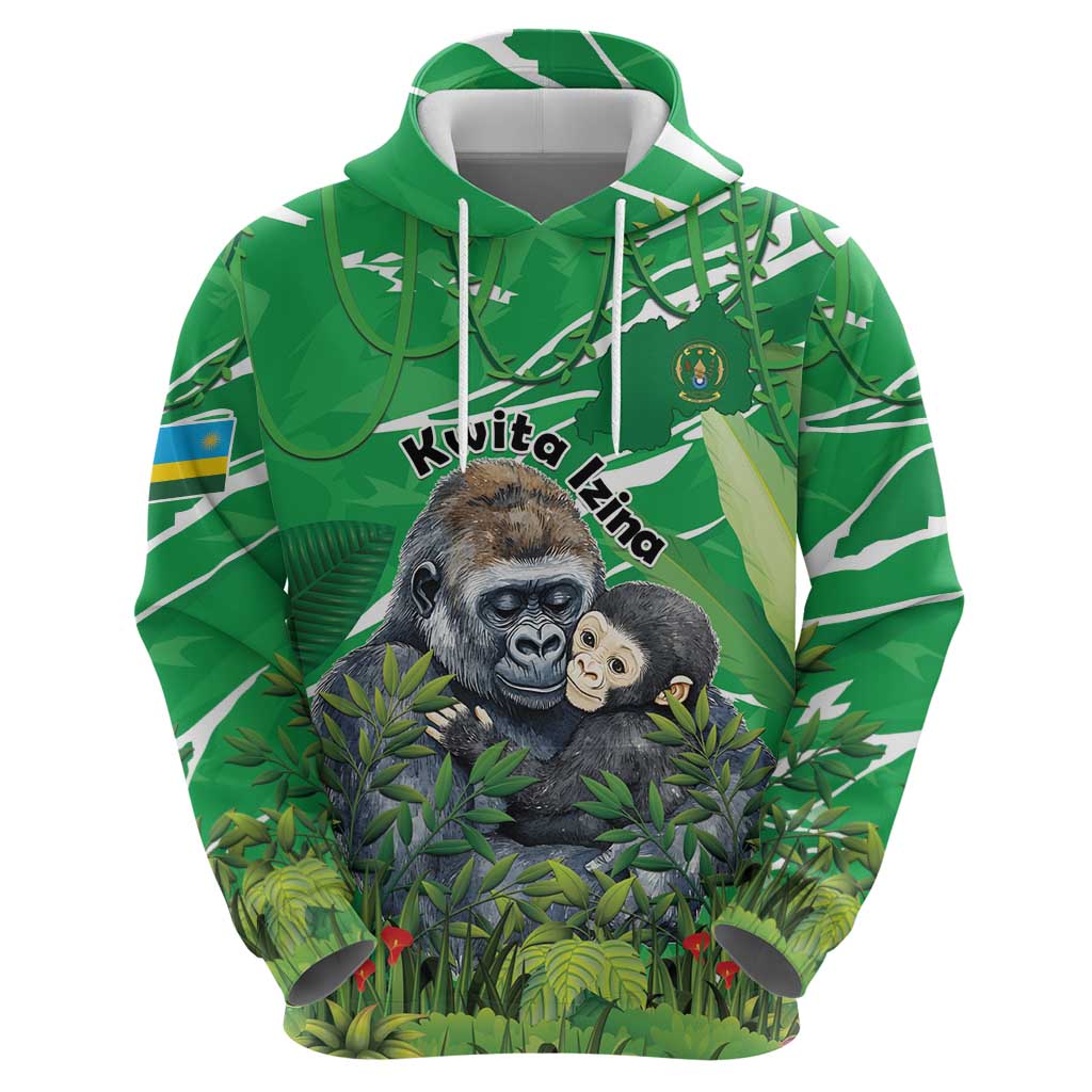 Personalized Rwanda Kwita Izina Hoodie Name a Gorilla - Save a Species LT15