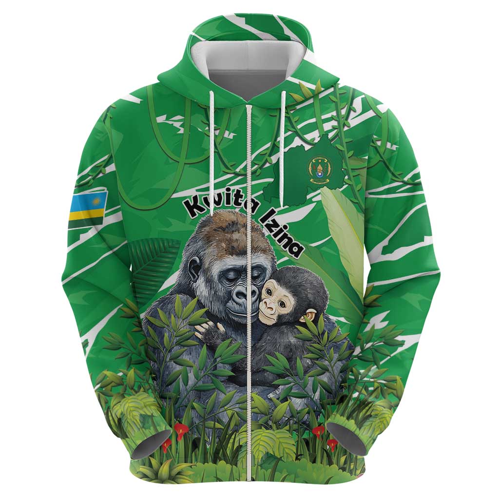 Personalized Rwanda Kwita Izina Hoodie Name a Gorilla - Save a Species LT15