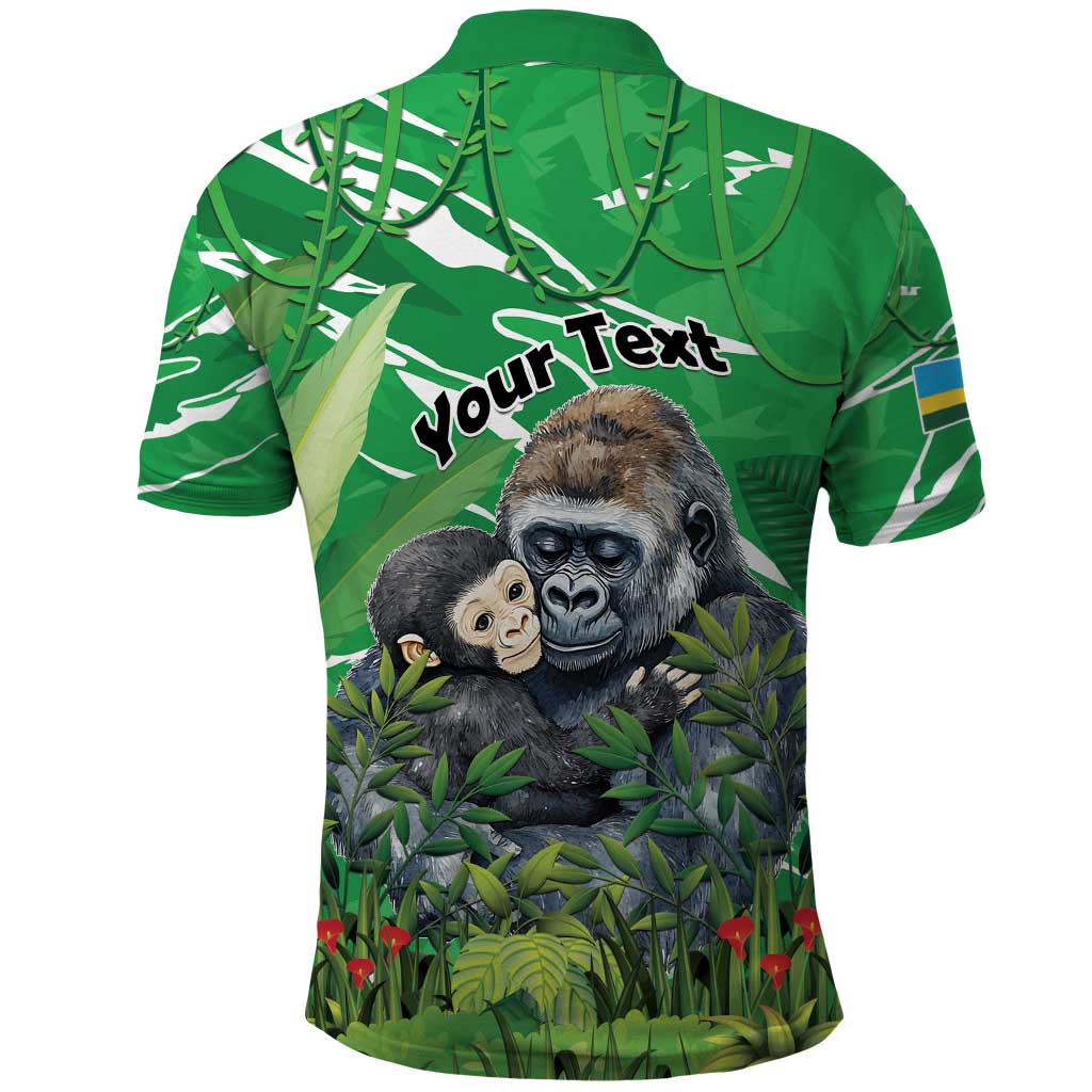 Personalized Rwanda Kwita Izina Polo Shirt Name a Gorilla - Save a Species LT15