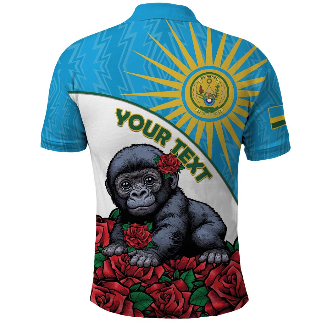 Personalized Rwanda Baby Gorilla Polo Shirt Kwita Izina 2025 LT15
