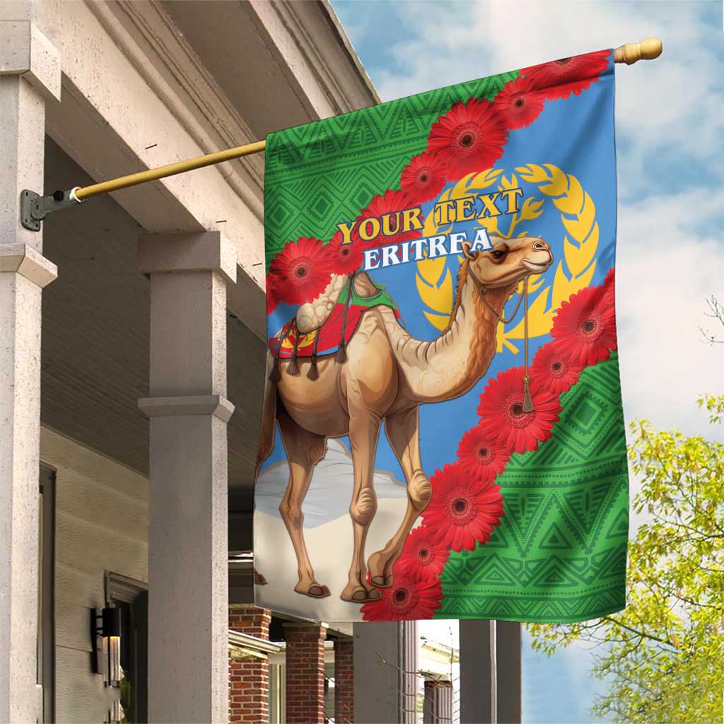 Personalised Eritrea Arabian Camel Garden Flag Gerbera Flower - Flag Color LT15