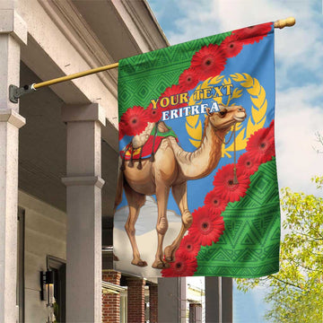 Personalised Eritrea Arabian Camel Garden Flag Gerbera Flower - Flag Color LT15