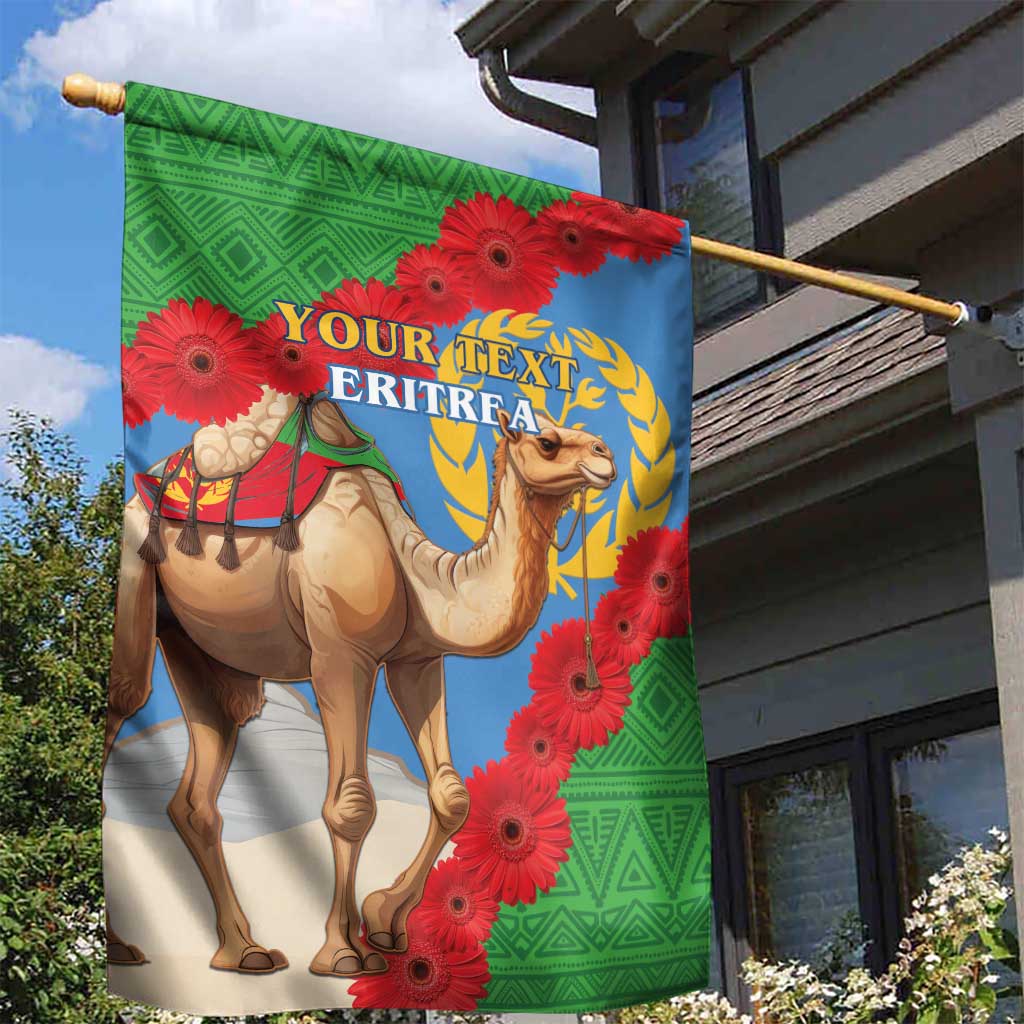Personalised Eritrea Arabian Camel Garden Flag Gerbera Flower - Flag Color LT15