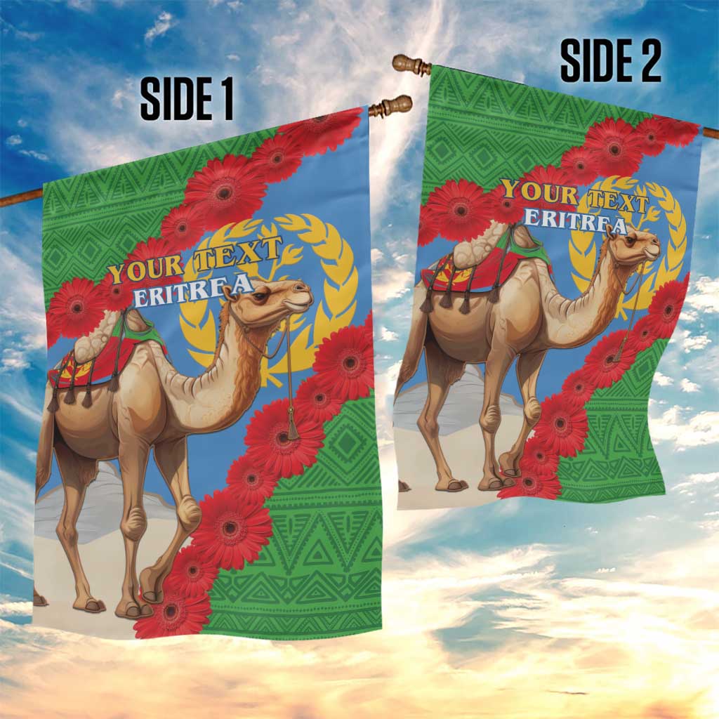 Personalised Eritrea Arabian Camel Garden Flag Gerbera Flower - Flag Color LT15