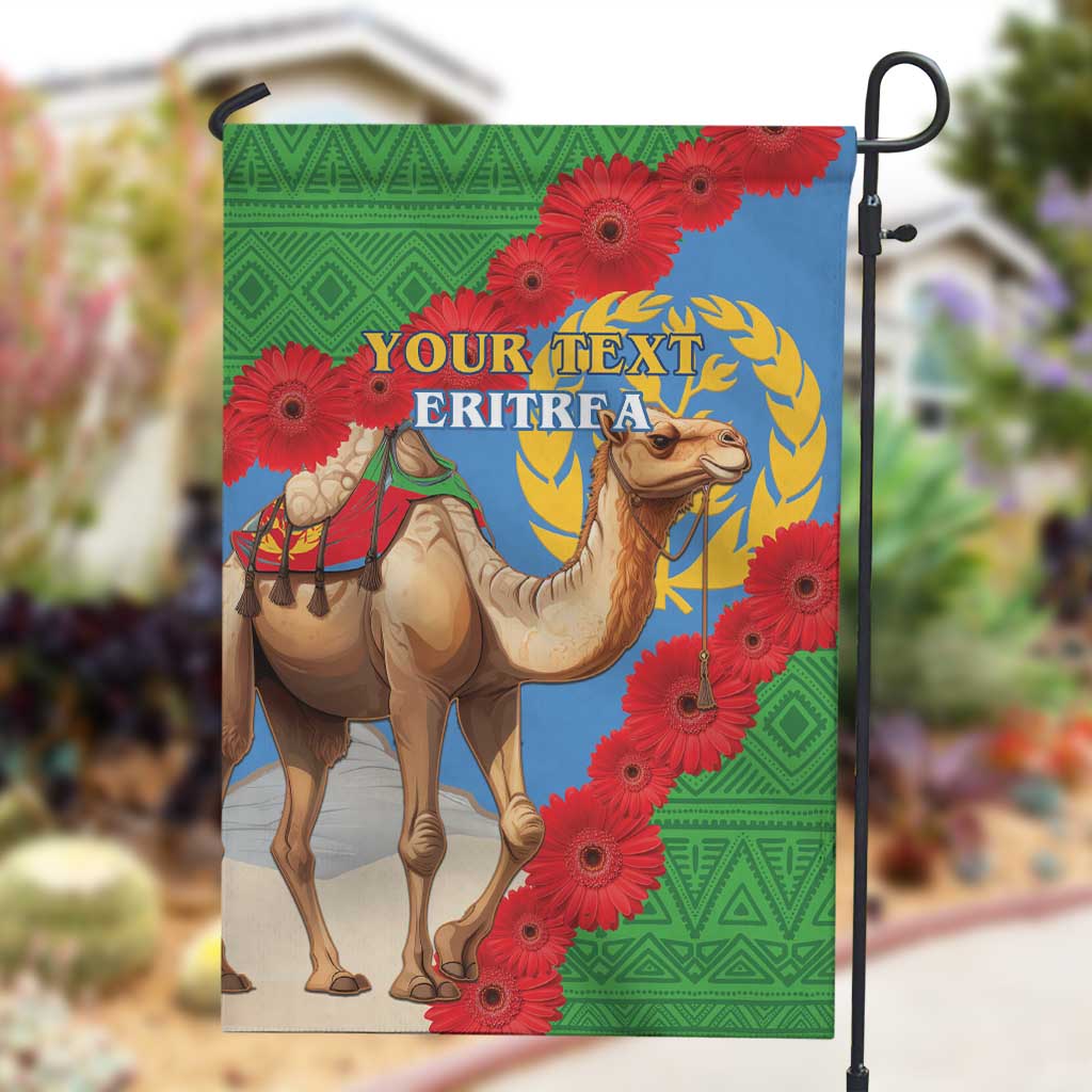 Personalised Eritrea Arabian Camel Garden Flag Gerbera Flower - Flag Color LT15