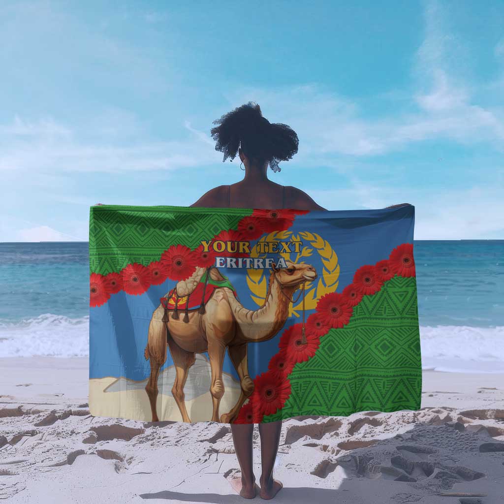 Personalised Eritrea Arabian Camel Sarong Gerbera Flower - Flag Color LT15