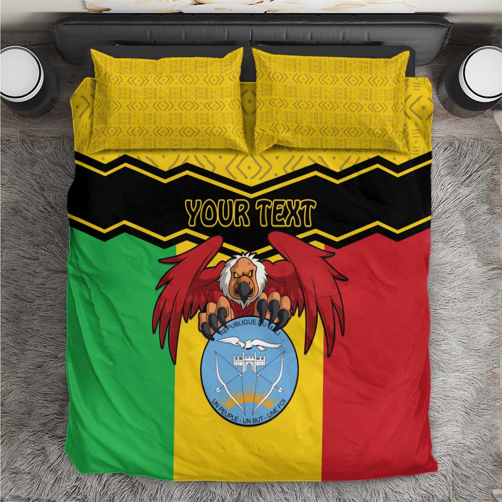 Personalized Afro Mali Vulture Bedding Set Coat Of Arms - Bogolan Pattern LT15
