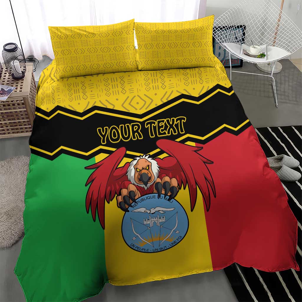 Personalized Afro Mali Vulture Bedding Set Coat Of Arms - Bogolan Pattern LT15