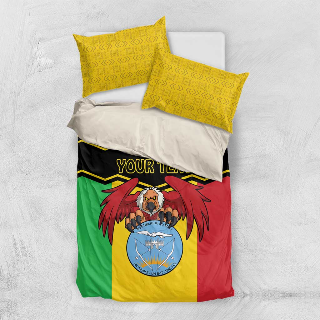 Personalized Afro Mali Vulture Bedding Set Coat Of Arms - Bogolan Pattern LT15