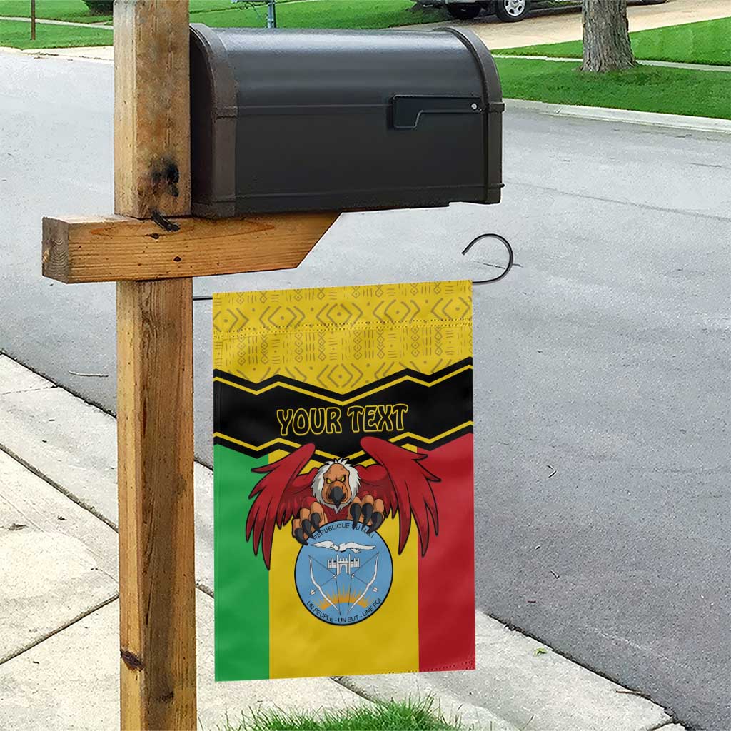 Personalized Afro Mali Vulture Garden Flag Coat Of Arms - Bogolan Pattern LT15