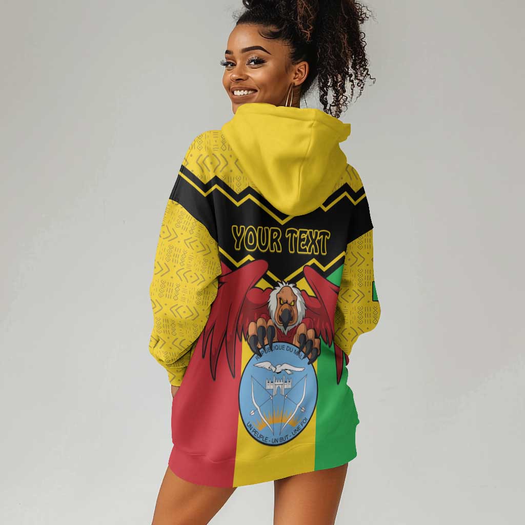 Personalized Afro Mali Vulture Hoodie Dress Coat Of Arms - Bogolan Pattern LT15