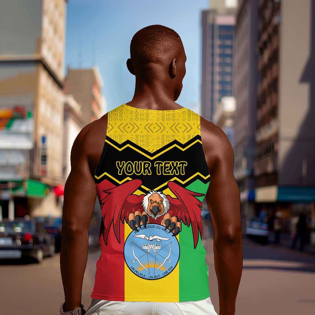 Personalized Afro Mali Vulture Men Tank Top Coat Of Arms - Bogolan Pattern LT15
