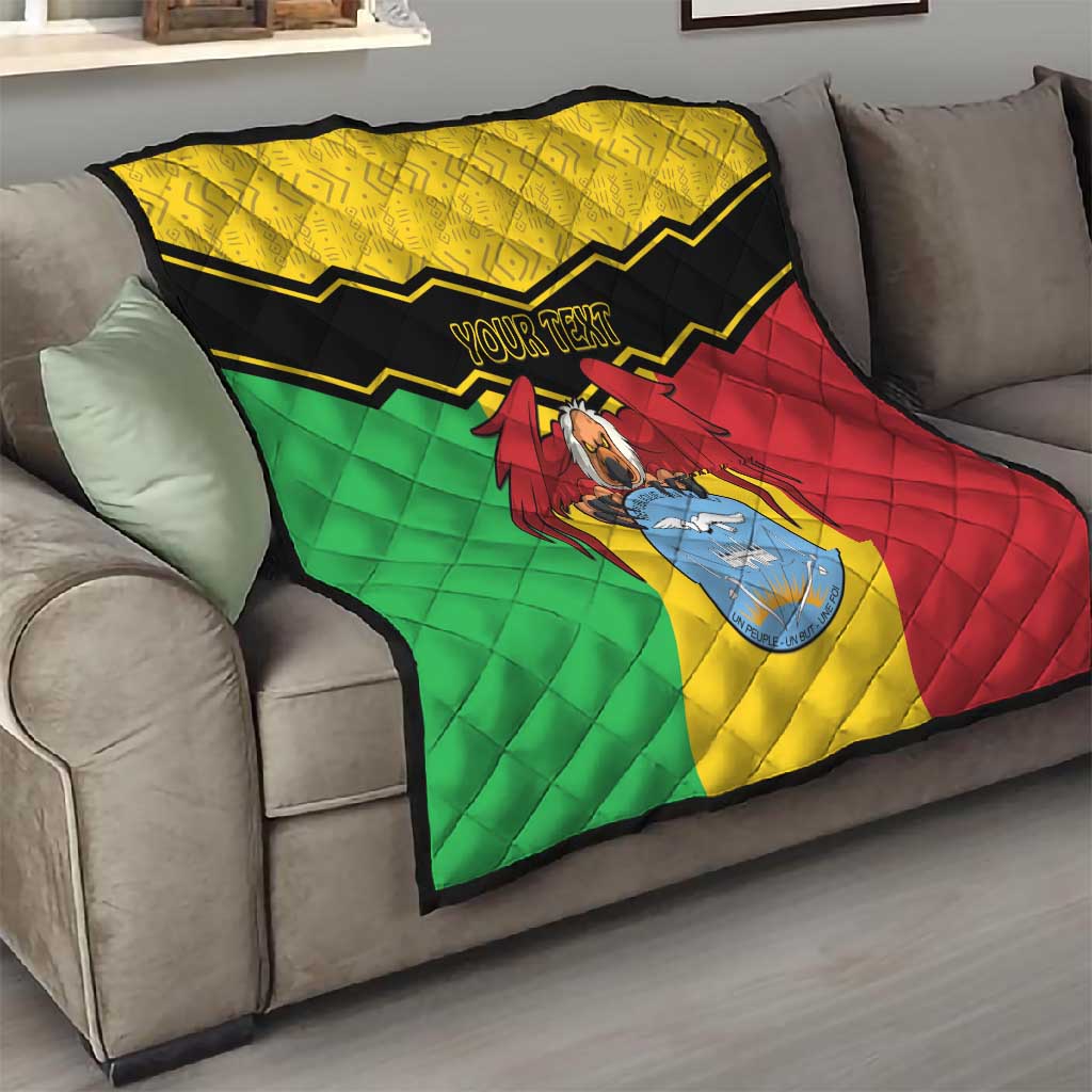 Personalized Afro Mali Vulture Quilt Coat Of Arms - Bogolan Pattern LT15