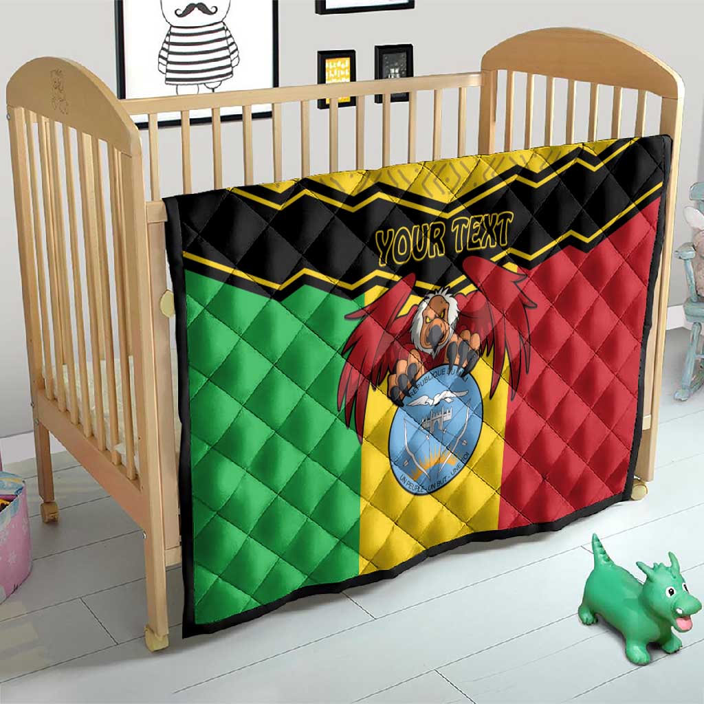 Personalized Afro Mali Vulture Quilt Coat Of Arms - Bogolan Pattern LT15