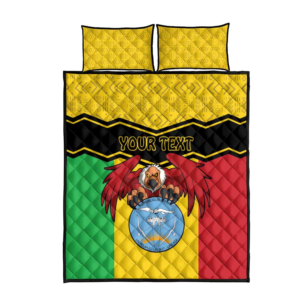 Personalized Afro Mali Vulture Quilt Bed Set Coat Of Arms - Bogolan Pattern LT15