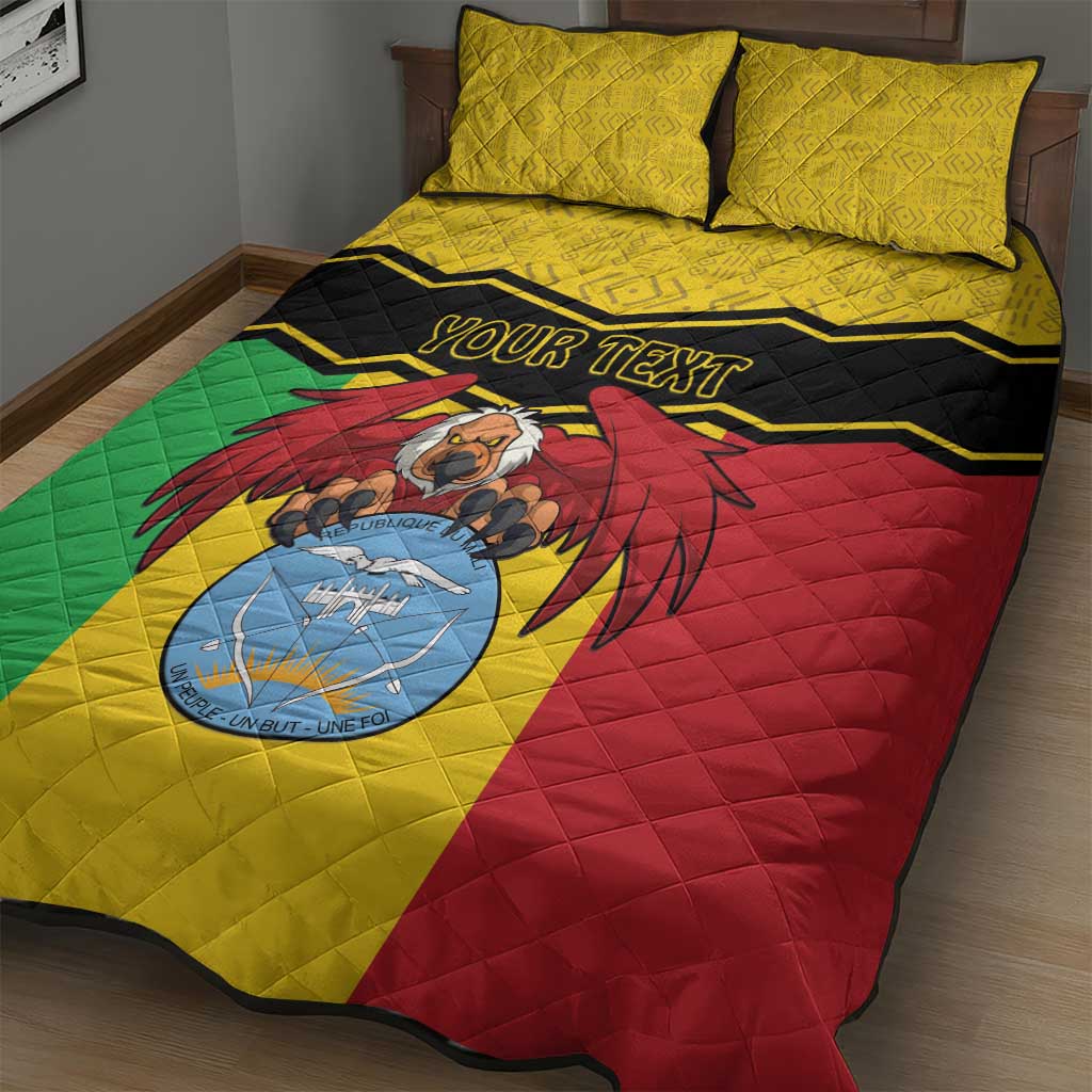Personalized Afro Mali Vulture Quilt Bed Set Coat Of Arms - Bogolan Pattern LT15
