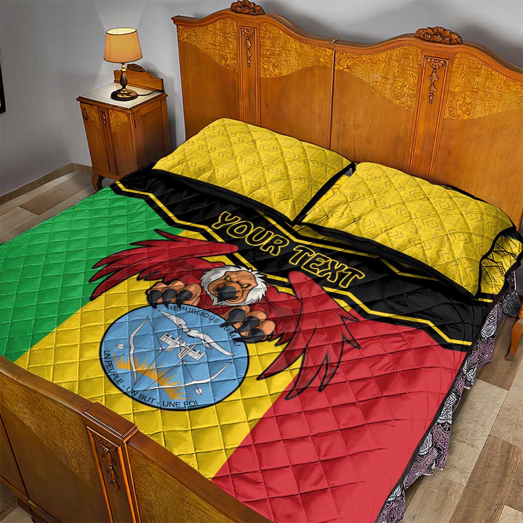Personalized Afro Mali Vulture Quilt Bed Set Coat Of Arms - Bogolan Pattern LT15