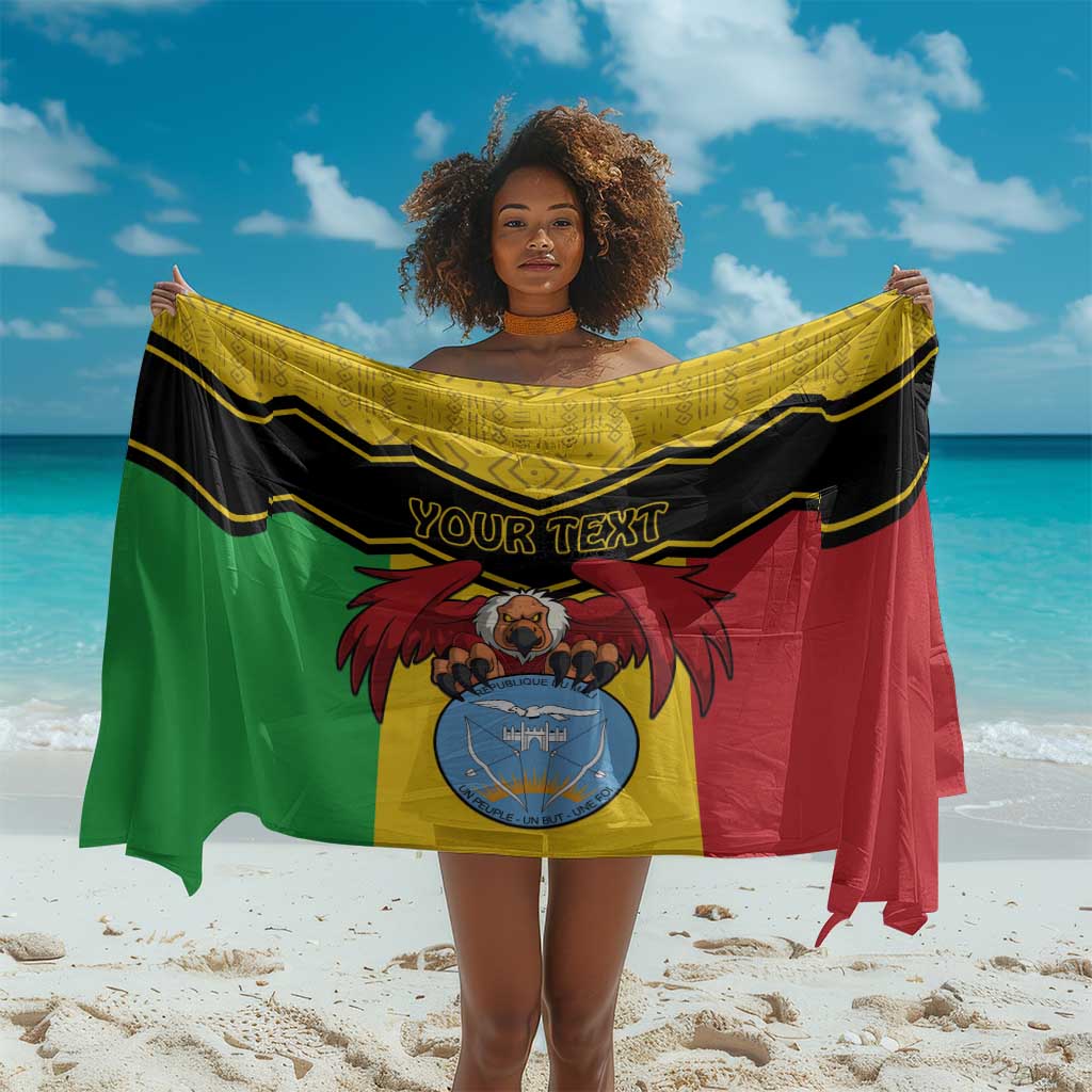 Personalized Afro Mali Vulture Sarong Coat Of Arms - Bogolan Pattern LT15