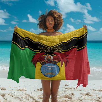 Personalized Afro Mali Vulture Sarong Coat Of Arms - Bogolan Pattern LT15