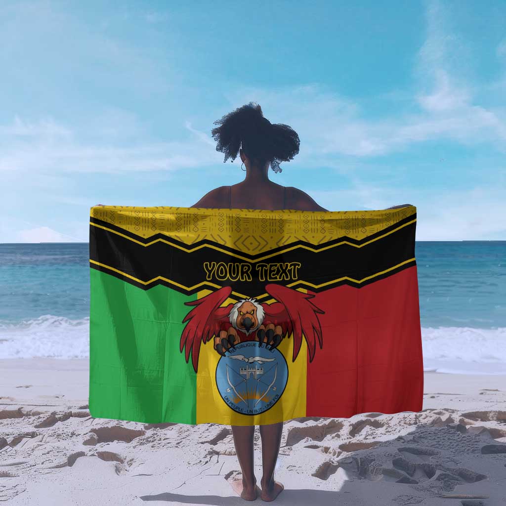 Personalized Afro Mali Vulture Sarong Coat Of Arms - Bogolan Pattern LT15