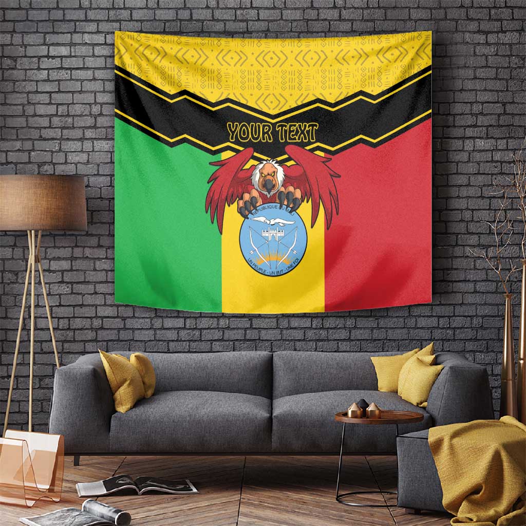 Personalized Afro Mali Vulture Tapestry Coat Of Arms - Bogolan Pattern LT15