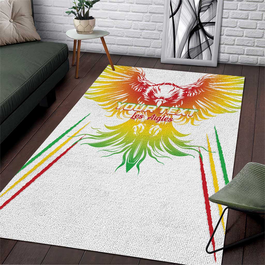 Mali Football Custom Area Rug Go Eagles - White Color LT15