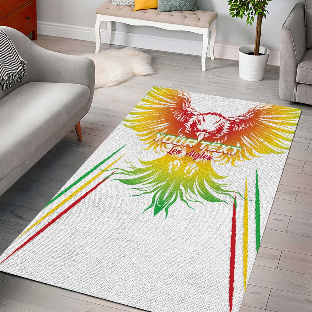 Mali Football Custom Area Rug Go Eagles - White Color LT15