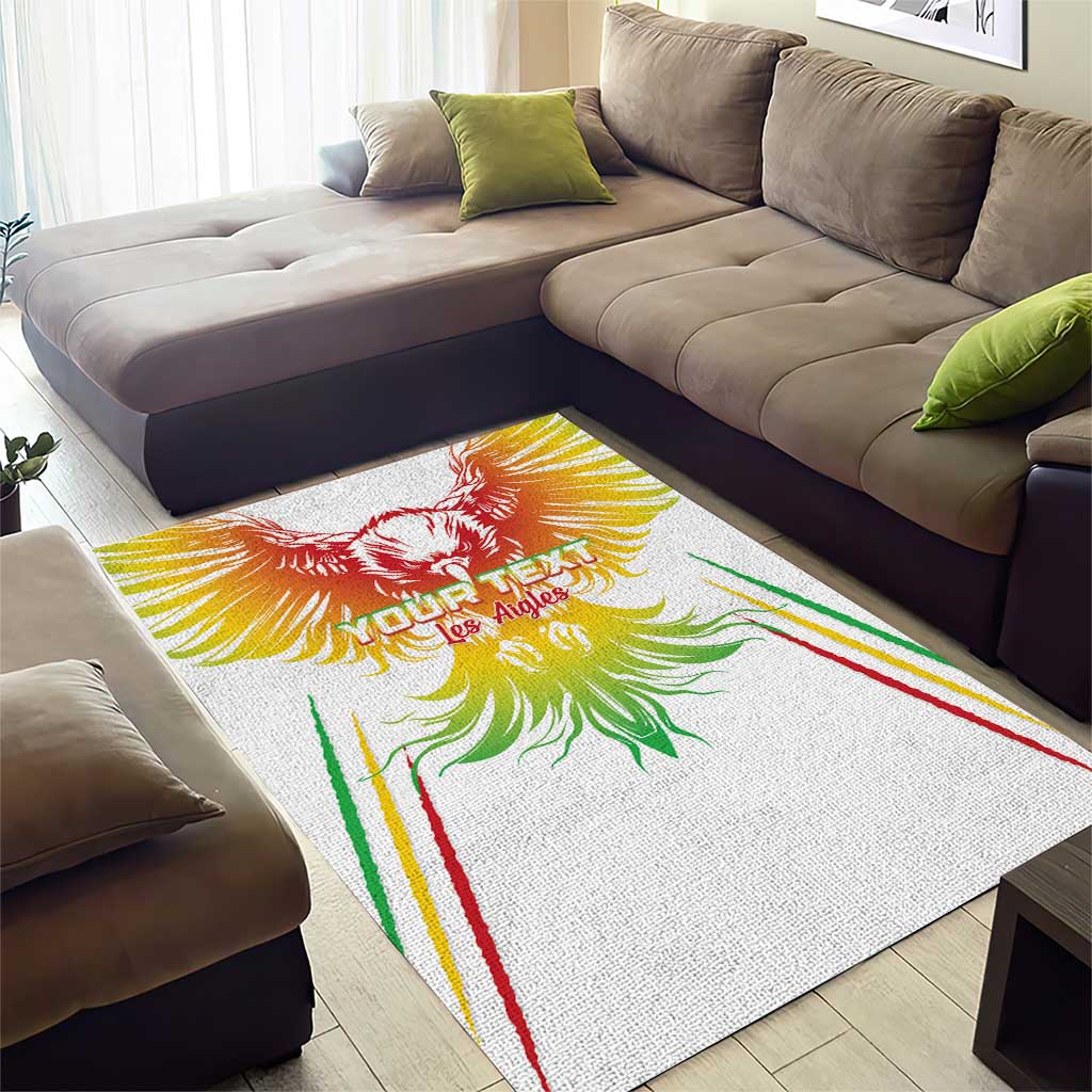 Mali Football Custom Area Rug Go Eagles - White Color LT15