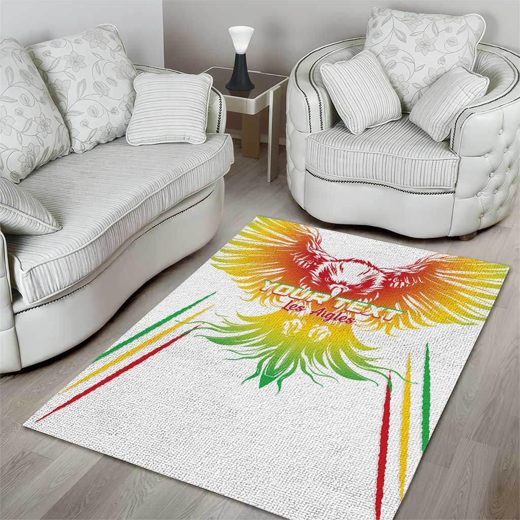 Mali Football Custom Area Rug Go Eagles - White Color LT15
