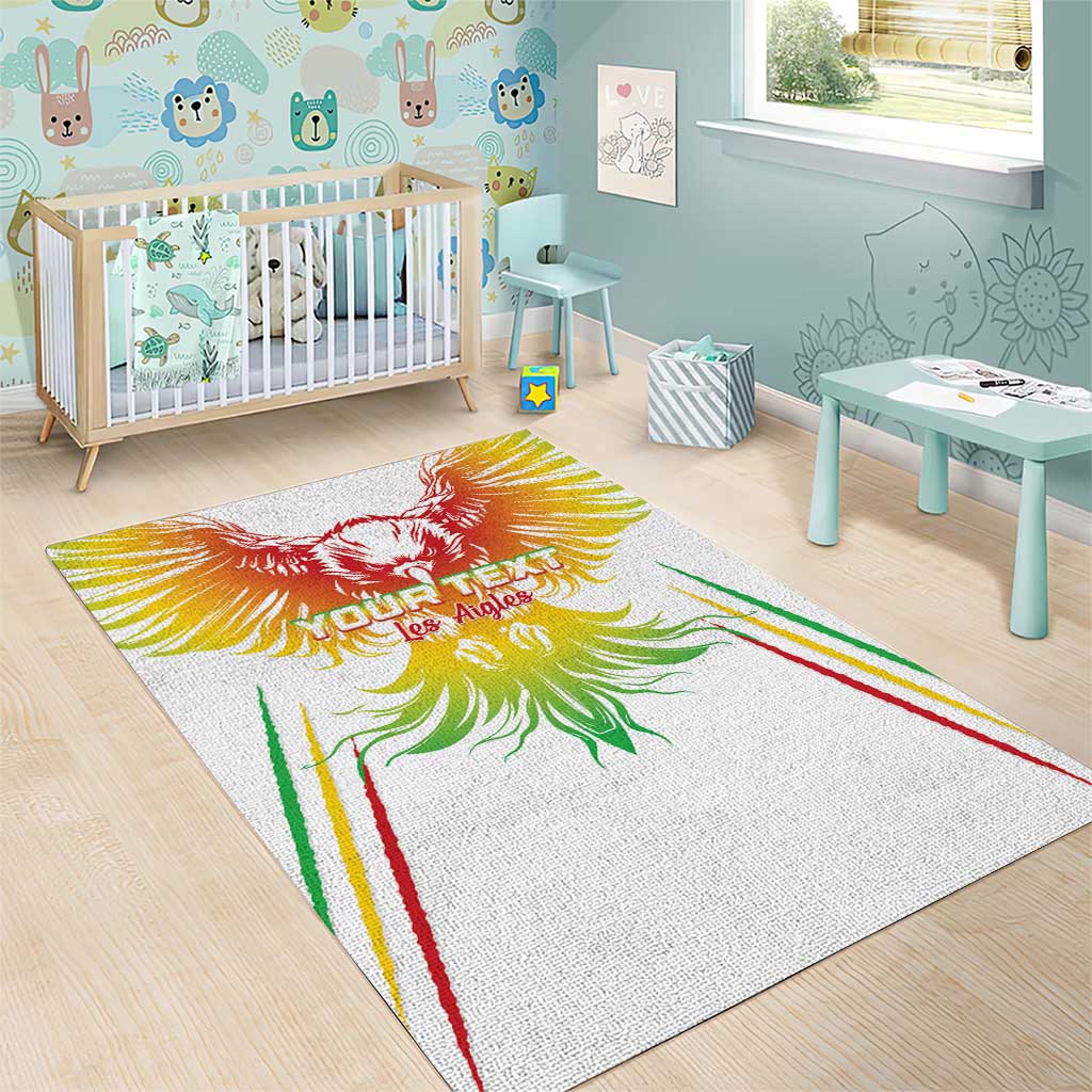 Mali Football Custom Area Rug Go Eagles - White Color LT15