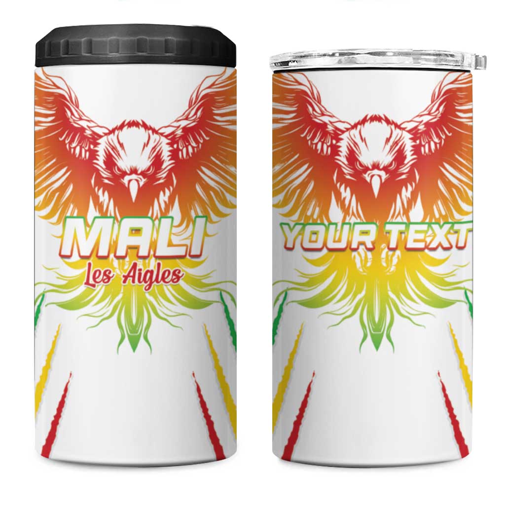Mali Football Custom 4 in 1 Can Cooler Tumbler Go Eagles - White Color LT15