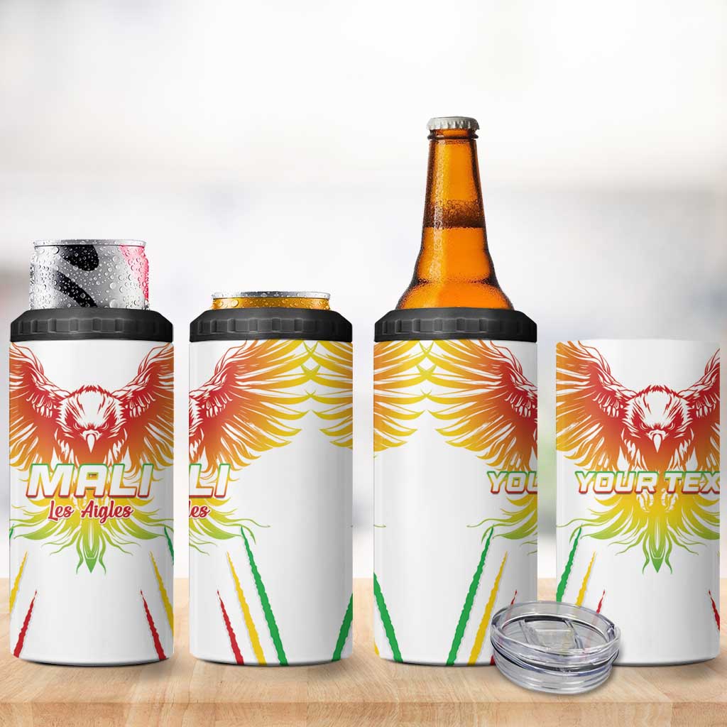 Mali Football Custom 4 in 1 Can Cooler Tumbler Go Eagles - White Color LT15