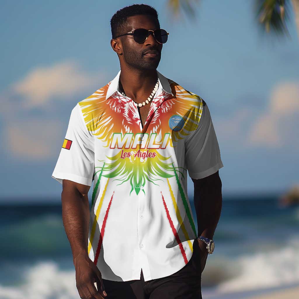 Mali Football Custom Hawaiian Shirt Go Eagles - White Color LT15