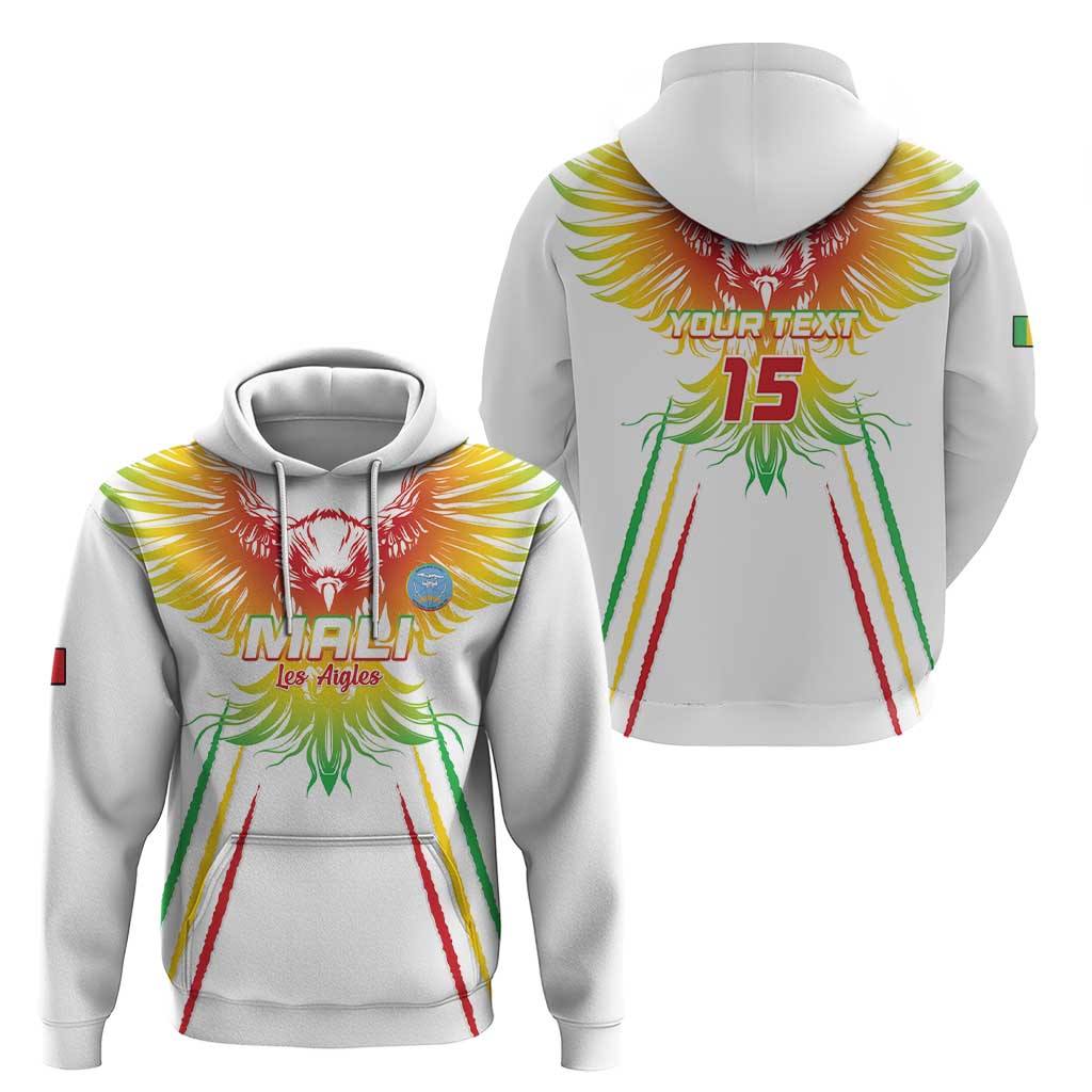 Custom Mali Football Hoodie Go Les Aigles White Color LT15