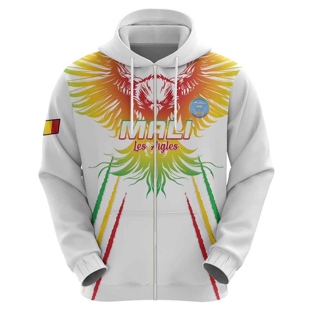 Custom Mali Football Hoodie Go Les Aigles White Color LT15